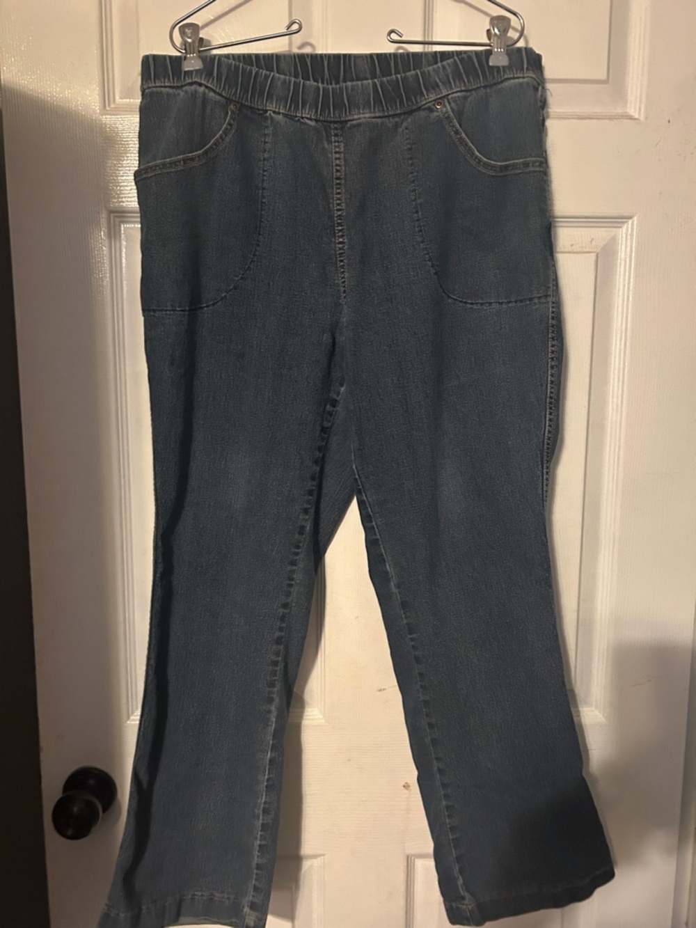 Just My Size Dark Blue Wide-Leg Jeans with Elastic Waist